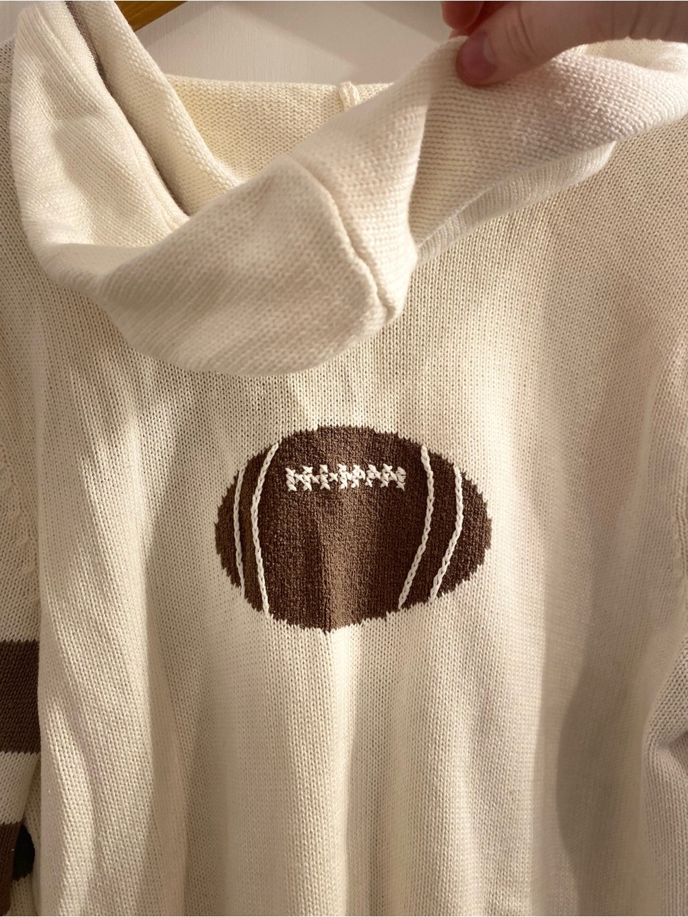 NWT CJ Banks Football Hooded Button Front Cardigan Sweater 1X - Picture 5 of 7